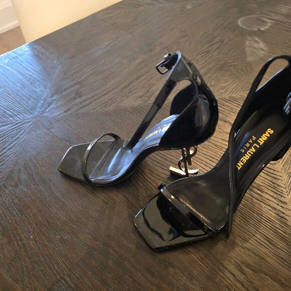 Saint Laurent Opyum Heels – Black Patent Leather – Size 37 – Authentic - Picture 3 of 7
